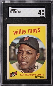 1959 Topps Baseball #50 Willie Mays - SGC VG EX 4